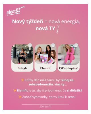 🌸 Nový týždeň, nová energia, nová TY! Každý pondelok je tvoj fresh štart – šanca byť silnejšia, sebavedomejšia a viac sama...