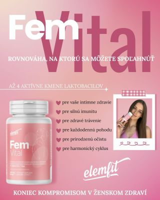 Ženská rovnováha začína zvnútra 💗 𝗙𝗲𝗺𝗩𝗶𝘁𝗮𝗹 je tvoj nový denný rituál pre ženské zdravie, energiu a harmóniu. Vďaka...