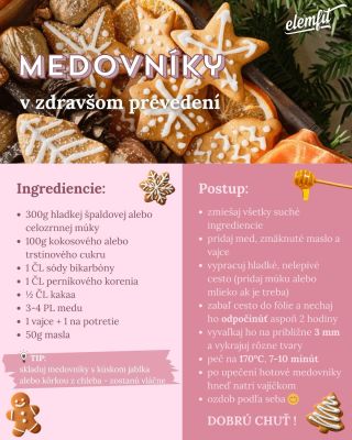🎄 𝐕𝐢𝐚𝐧𝐨č𝐧𝐲́ 𝐫𝐞𝐜𝐞𝐩𝐭 na dokonale mäkké 🅜🅔🅓🅞🅥🅝🅘́🅚🅨 🍯 Voňavé, jemne korenisté a presne také, aké majú byť na sviatočnom stole....